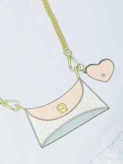 Aigner Girls Bag Print Dress In Blue -Monna Clothing Shop AIGS4021 OMPHALODES 3