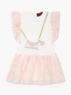 Aigner Baby Girls Bag Print Dress In White
