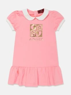 Aigner Baby Girls Logo Print Dress In Pink