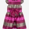 Girls Desiree Striped Dress In Red -Monna Clothing Shop ANGA3019 TIBETAN RED 1