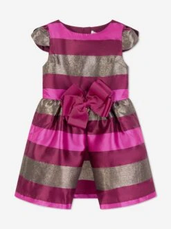 Girls Desiree Striped Dress In Red
