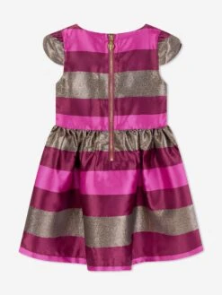 Girls Desiree Striped Dress In Red -Monna Clothing Shop ANGA3019 TIBETAN RED 2