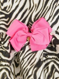 Girls Monty Zebra Dress In Multicolour -Monna Clothing Shop ANGA3046 WHITE BLACK 4