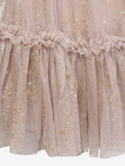 Girls Myrtle Star Dress In Beige -Monna Clothing Shop ANGA3048 CHAMPAGNE 4