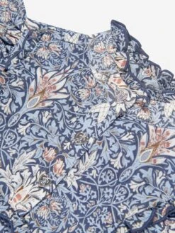 Girls Tabatha Printed Dress In Blue -Monna Clothing Shop ANGA3072 NAVY 3