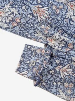 Girls Tabatha Printed Dress In Blue -Monna Clothing Shop ANGA3072 NAVY 4