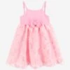 Girls Apollo Butterfly Strappy Dress In Pink 2 Girls Apollo Butterfly Strappy Dress In Pink -Monna Clothing Shop ANGS4020 PINK 1