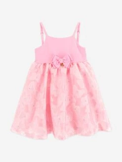 Girls Apollo Butterfly Strappy Dress In Pink
