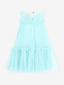 Girls Caria Sleeveless Butterfly Dress In Blue 9 Girls Caria Sleeveless Butterfly Dress In Blue -Monna Clothing Shop ANGS4021 BLUE 3