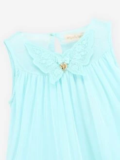 Girls Caria Sleeveless Butterfly Dress In Blue 10 Girls Caria Sleeveless Butterfly Dress In Blue -Monna Clothing Shop ANGS4021 BLUE 4