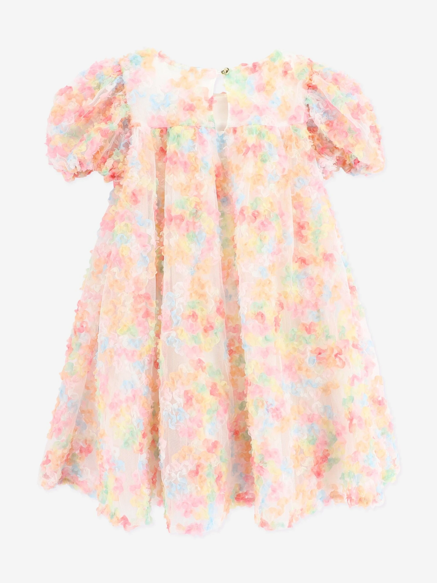 Girls Confetti Dress In Orange 4 Girls Confetti Dress In Orange - Image 2