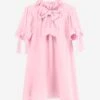 Girls Fernie Bow Trim Dress In Pink -Monna Clothing Shop ANGS4026 PINK 1