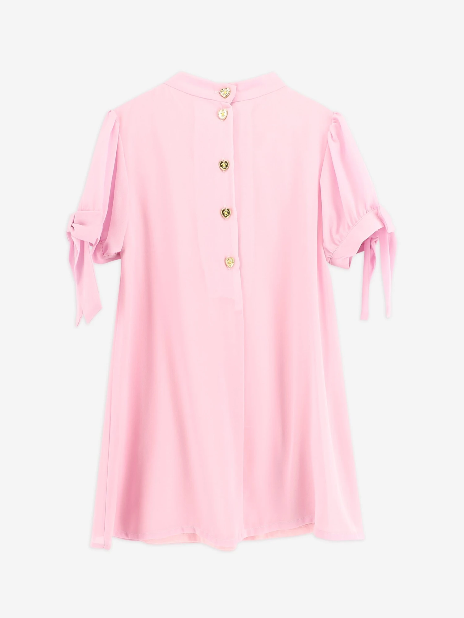 Girls Fernie Bow Trim Dress In Pink 5 Girls Fernie Bow Trim Dress In Pink - Image 3