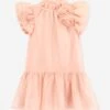 Girls Loreen Flowers Dress In Pink 2 Girls Loreen Flowers Dress In Pink -Monna Clothing Shop ANGS4028 PINK 1