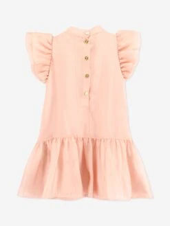 Girls Loreen Flowers Dress In Pink -Monna Clothing Shop ANGS4028 PINK 3