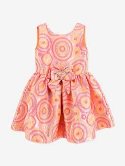Girls Ruby Circle Dress In Orange