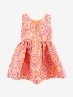 Girls Ruby Circle Dress In Orange -Monna Clothing Shop ANGS4035 ORANGE 3