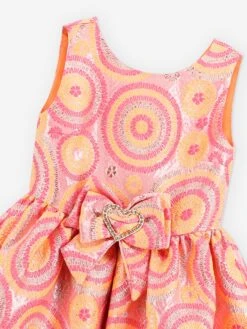 Girls Ruby Circle Dress In Orange -Monna Clothing Shop ANGS4035 ORANGE 4