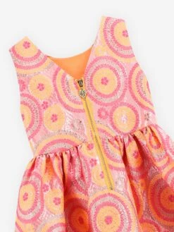Girls Ruby Circle Dress In Orange -Monna Clothing Shop ANGS4035 ORANGE 5