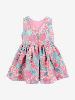 Girls Ruby Hexa Dress In Pink -Monna Clothing Shop ANGS4036 PINK 3