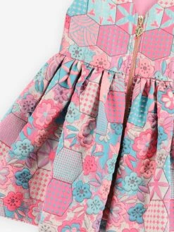 Girls Ruby Hexa Dress In Pink -Monna Clothing Shop ANGS4036 PINK 5