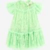 Girls Vida Lace Dress In Green 1 Girls Vida Lace Dress In Green -Monna Clothing Shop ANGS4039 GREEN 1
