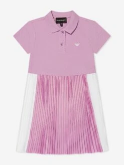 Emporio Armani Girls Pleated Dress In Pink -Monna Clothing Shop ARMS3073 0804 1