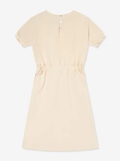 Emporio Armani Girls Pocket T-Shirt Dress In Beige -Monna Clothing Shop ARMS4013 BEIGE 2