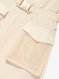 Emporio Armani Girls Pocket T-Shirt Dress In Beige -Monna Clothing Shop ARMS4013 BEIGE 4