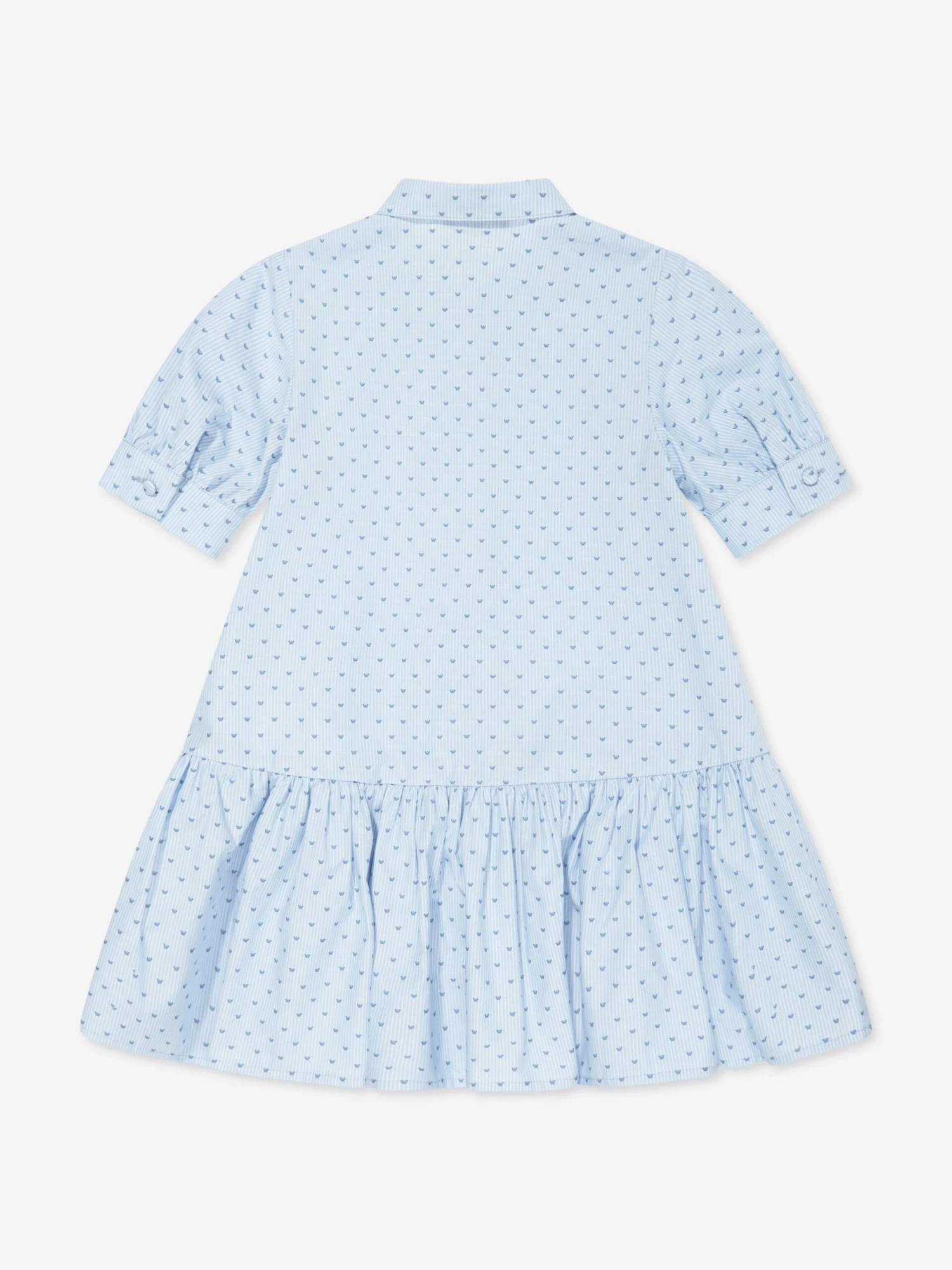 Emporio Armani Girls Logo Shirt Dress In Blue 4 Emporio Armani Girls Logo Shirt Dress In Blue - Image 2