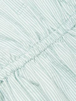 Emporio Armani Girls Striped Frill Dress In Green -Monna Clothing Shop ARMS4016 GREEN 4