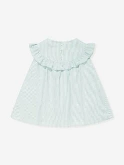 Emporio Armani Baby Girls Striped Dress In Blue 7 Emporio Armani Baby Girls Striped Dress In Blue -Monna Clothing Shop ARMS4111 BLUE 2