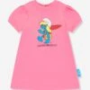 Emporio Armani Baby Girls Smurfette Dress In Pink 1 Emporio Armani Baby Girls Smurfette Dress In Pink -Monna Clothing Shop ARMS4113 PINK 1