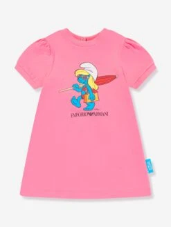 Emporio Armani Baby Girls Smurfette Dress In Pink