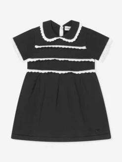 Emporio Armani Baby Girls Cotton Dress In Navy