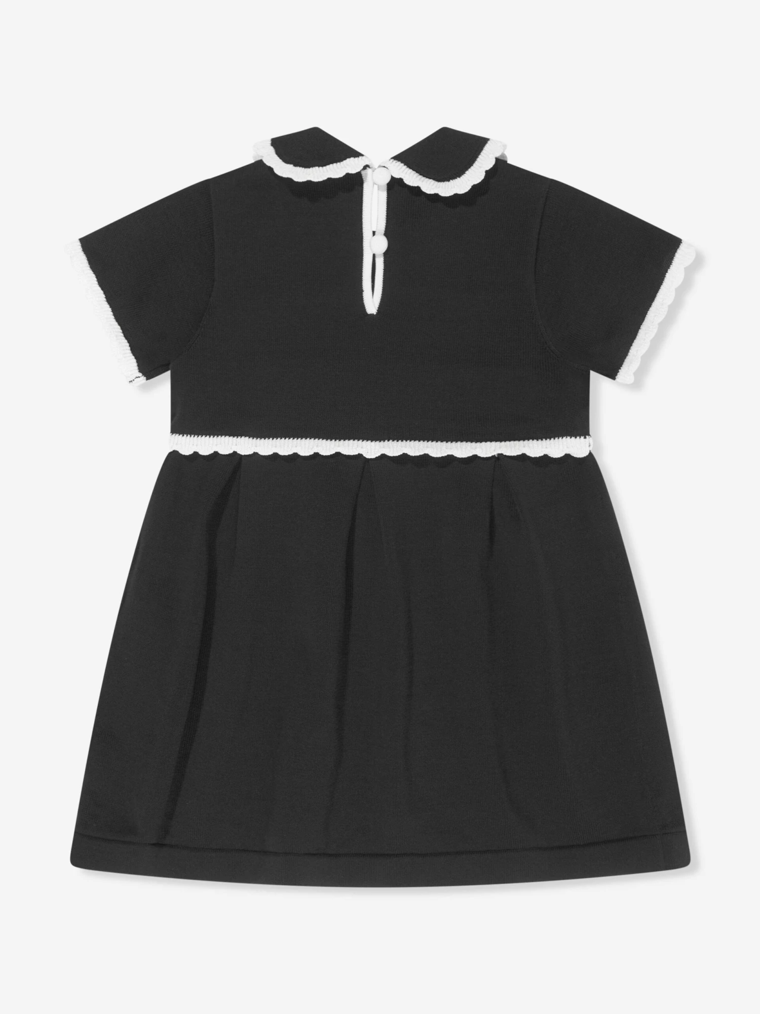 Emporio Armani Baby Girls Cotton Dress In Navy 4 Emporio Armani Baby Girls Cotton Dress In Navy - Image 2