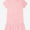 Girls Towelling Mini Dress In Pink -Monna Clothing Shop AYAA3006 PINK 1