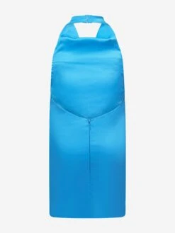 Girls Backless Satin Midi Dress In Blue -Monna Clothing Shop AYAA3007 BLUE 3