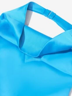 Girls Backless Satin Maxi Dress In Blue -Monna Clothing Shop AYAA3008 BLUE 4