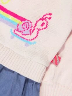 Billieblush Baby Girls Bimaterial Dress In Pink -Monna Clothing Shop BILA3002 45S 3