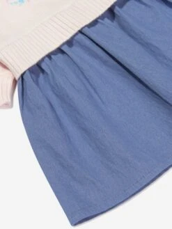 Billieblush Baby Girls Bimaterial Dress In Pink -Monna Clothing Shop BILA3002 45S 4