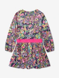 Billieblush Girls Fun Crossing Dress In Multicolour -Monna Clothing Shop BILA3055 47M 2