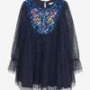 Billieblush Girls Sequin And Tulle Dress In Navy -Monna Clothing Shop BILA3065 85T 1