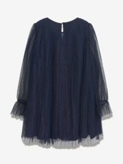 Billieblush Girls Sequin And Tulle Dress In Navy -Monna Clothing Shop BILA3065 85T 2