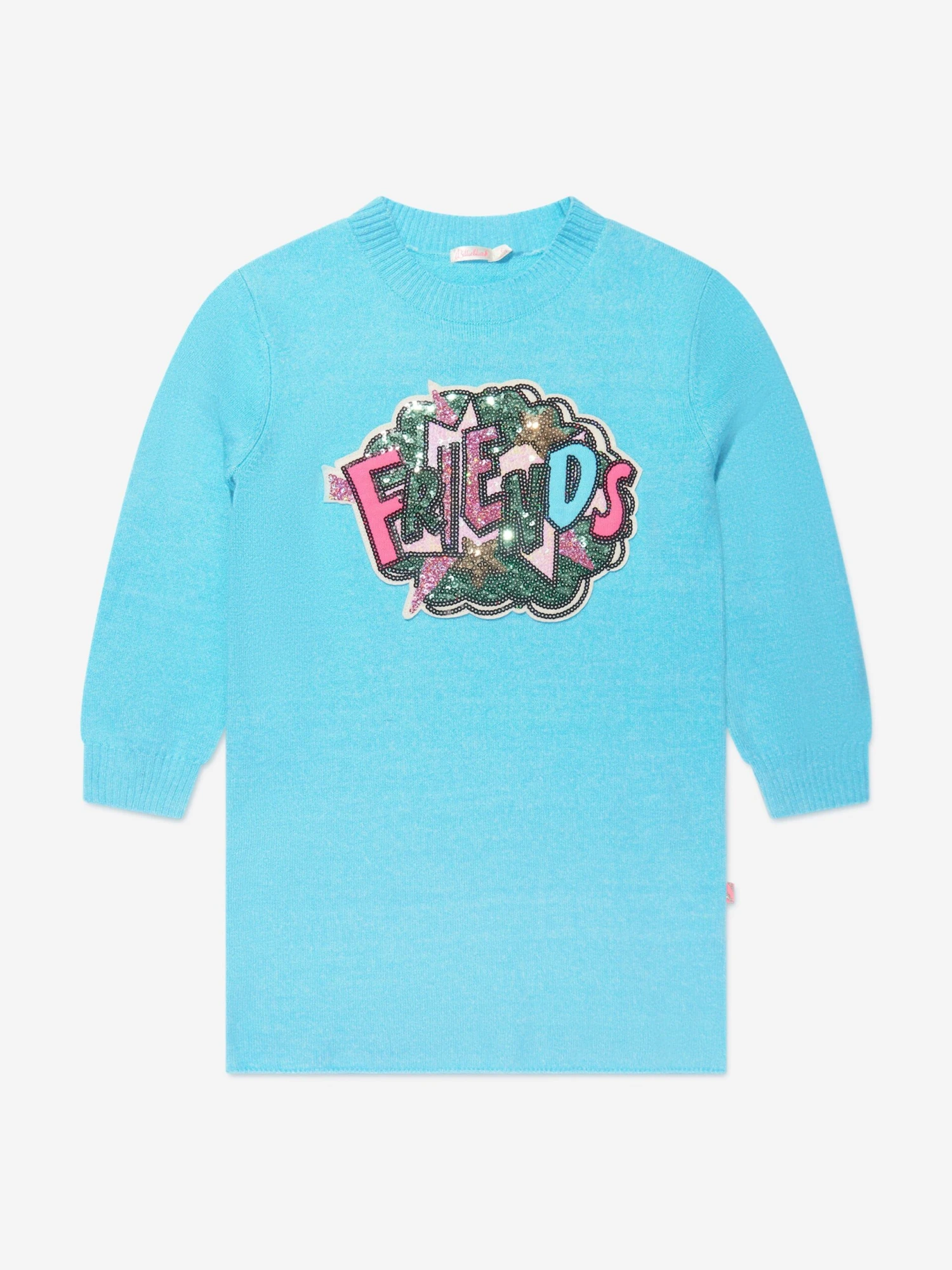 Billieblush Girls Knitted Dress In Blue 3 Billieblush Girls Knitted Dress In Blue