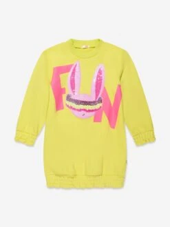 Billieblush Girls Sweater Dress In Lime