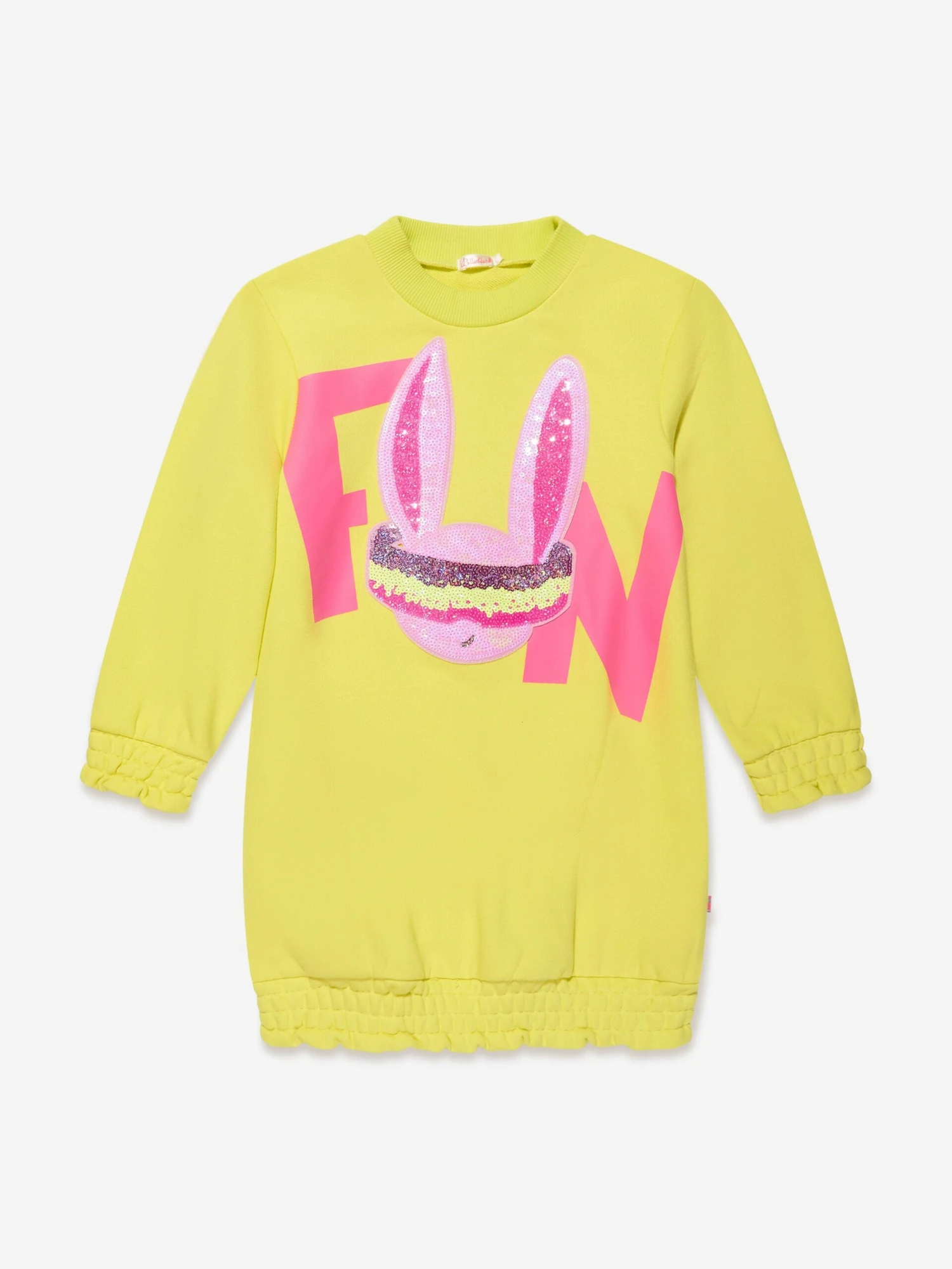 Billieblush Girls Sweater Dress In Lime 3 Billieblush Girls Sweater Dress In Lime