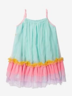 Billieblush Girls Sleeveless Dress In Green 9 Billieblush Girls Sleeveless Dress In Green -Monna Clothing Shop BILS4070 BEACH GLASS 2