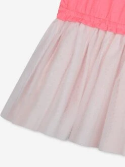 Billieblush Girls Jersey And Tulle Dress In Pink 9 Billieblush Girls Jersey And Tulle Dress In Pink -Monna Clothing Shop BILS4071 FUSCHIA 4