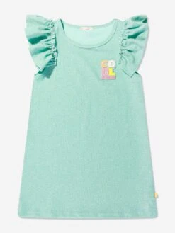 Billieblush Girls Glittery Dress In Green